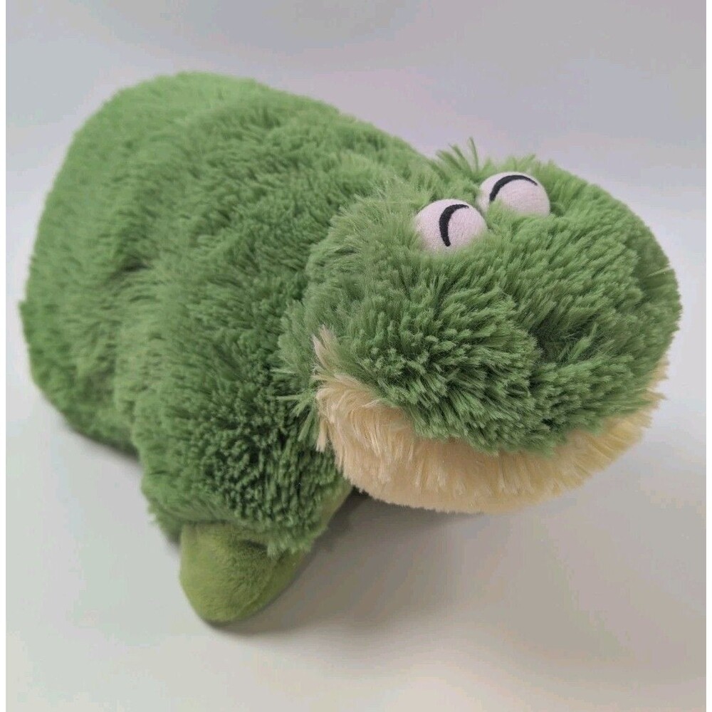 Pillow Pets Pee-Wee Green Frog Plush Folding Stuffed Animal Pillow